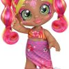 Kindi Kids 50245 Dress Tropicarla Mermaid Toddler face Paint Reveal. 1 Doll with Magic Sponge. Big Glittery Eyes, Changeable Clothes and Removable Shoes