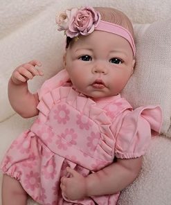 Realistic Reborn Baby Dolls Girl 20 Inch Real Life Baby Dolls Soft Silicone Full Body Vinyl Anatomically Correct Poseable Lifelike Newborn Baby Doll with Toy Accessories
