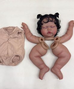 Pinky Reborn Reborn Baby Dolls Black Girl Kit 24 Inch Pickle Reborn Toddler Kits Already Painted Baby Kit with Rooted Hair DIY Accessories Supplies for Kids Age 3+