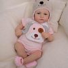 Zero Pam 18 Inch 45 CM Realistic Reborn Baby Dolls Boy Eyes Open with Hair, Soft Cuddle Cloth Body Smiling Baby Boys Doll Real Life Silicone Newborn Toddler Like A Real Babydolls with Accessories 4