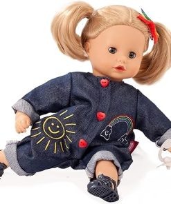 Gotz Muffin Rainbow 13″ Soft Baby Doll with Denim Jumpsuit and Blonde Hair to Wash & Style