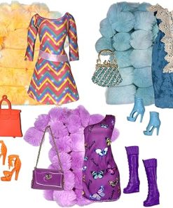 Eledoll Clothes Fashion Pack for 12 inch Fashion Doll Fur Fusion Set
