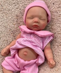 OtardDolls Silicone Baby Doll 11 Inch Full Silicone Lifelike Reborn Realistic Mini Dolls with Accessories Set