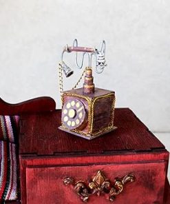 Miniature vintage phone dollhouse accessory 1:6 scale BJD doll rare 2