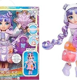 RAINBOW HIGH Winter Wonderland – Purple (Purple) – 28 cm Dummy Doll with Magic Snow, Comes with a Snowman, Suitable for Ages 4-12 and Collectors