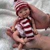 Lifelike Reborn Baby Dolls Girl – 18 Inch Realistic Sleeping Newborn Girl Dolls with Poseable Limbs Real Baby Doll Soft Cloth Body Real Life Baby Dolls Girl with Feeding Accessories Set 4