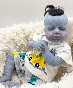 Zero Pam 20 Inch Avatar Reborn Baby Dolls Boy Soft Full Body Silicone Baby Like Real Reborn Baby Doll with Accessories Vinyl Infants Realistic Baby Doll Boy Closed Eyes Reborn Toddler Dolls