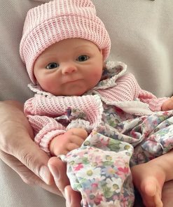 Lifelike Full Body Silicone Baby Doll 13inch Anatomically Correct Silicone Reborn Baby Girl Realistic Real Life Baby Doll for Toddlers