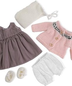 Handmade Waldorf Doll Clothes 12 inch Clothing Set with Pretty Box Girl Christmas Birthday Gift-Malvina’s Clothes Accessories