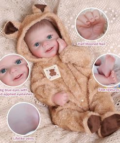 18 inch Reborn Baby Dolls Real Like Realistic Newborn Baby Dolls Girl Full Silicone Body with Doll Accessories Gift Toy Set for Kids Ages 3+ 2
