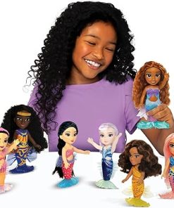 Disney The Little Mermaid Ariel and Sisters Petite Doll Set, Includes (7) Dolls! Each Doll Comes with a Seashell Brush, Each Dressed in Their Signature Outfit & Hairstyles