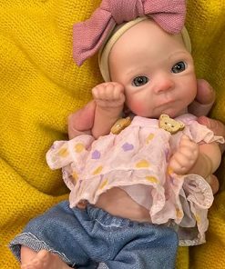 OtardDolls 11 Inch Silicone Baby Doll, Full Body Soft Silicone Reborn Baby Lifelike Baby Doll Real Life Realistic Baby Dolls with Accessories Set 2