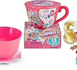 Itty Bitty Prettys Unicorn Tea Party Little Teacup Doll Assortment (Includes 12 Surprises!) by ZURU, Medium (9701)