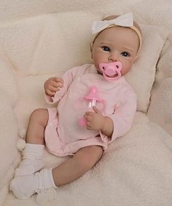Realistic Reborn Baby Dolls – 18 Inch Soft Silicone Full Body Vinyl Lifelike Newborn Baby Dolls Poseable Real Life Babies Girls Dolls with Toy Accessories for Kids Age 3+