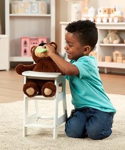 Melissa & Doug Mine to Love Wooden Play High Chair for Dolls, -Stuffed Animals – White (18H x 8W x 11D Assembled) 2