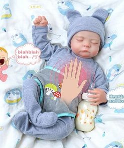 JIZHI 17” Interactive Reborn Doll-3 in 1 Lifelike Reborn Baby Dolls with Heartbeat and Coos – Breathable Realistic Newborn Baby Dolls Soft Cloth Body Gift Box for Kids Age 3+