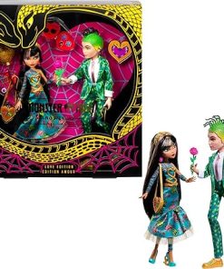 Monster High Howliday Love Edition Dolls, Cleo De Nile & Deuce Gorgon Collector 2-Pack with Valentine’s Accessories & Displayable Packaging