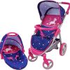 509 Crew Unicorn 2-in-1 Doll Travel System – Converting Car Seat & Stroller, Kids Pretend Play, Ages 3+