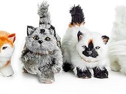 THE QUEEN’S TREASURES 18 Inch Doll Pet Accessories, Set of 4 Realistic Kitty Cat Pet Collection, Compatible for Play with American Girl Dolls
