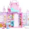 Disney Princess Pop-Up Palace, Castle Playset with Handle and 13 Accessories, 5 Rooms, 2 Feet Tall