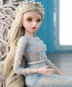1/3 BJD 24 Inch Anime Ball Joint Doll – Handmade Makeup Collectable Action Figure for Home Desktop Decor and Gift Set (D)