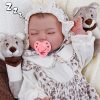 Reborn Baby Dolls – 18 Inch Realistic Newborn Doll with Sound Sensor – Real Life Lifelike Toddler Doll – Life Like Doll Set Toys for Age 3 4 5 6 7 8 9 10 Year Old Girls Kids Birthday