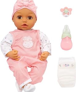 Baby Born My Real Baby Doll Ava – Light Brown Eyes: Realistic Soft-Bodied Baby Doll Ages 3 & Up, Sound Effects, Drinks & Wets, Mouth Moves, Cries Real Tears, Eyes Open & Close, Pacifier