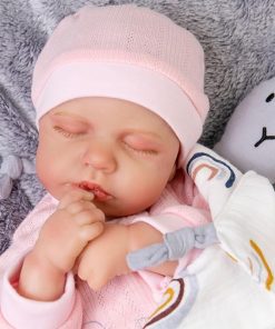 Milidool Lifelike Reborn Baby Dolls Girl-20-Inch Soft Body Realistic Silicone Baby Doll Newborn Baby Dolls American Sleeping Girl Real Life Dolls with Clothes and Toy Accessories Gift for Kids Age 3+