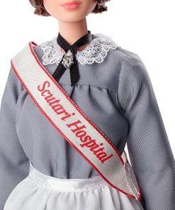 Barbie Inspiring Women Series Florence Nightingale Collectible Doll, Approx. 12-in, Wearing Nurse’s Uniform, Apron and Cap with Doll Stand and Certificate of Authenticity 2