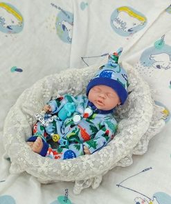Micro Silicone Full Body 7″ Reborn Baby Doll Realistic Newborn Doll That Looks Real Babies Sleeping Closed Eyes Baby Boy Soft Anti Stress Doll 2