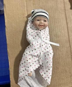 7 Inch Reborn Silicone Doll Girl ，Mini Realistic Newborn Baby Dolls Silicone Full Body Stress Relief with Feeding Accessories 2