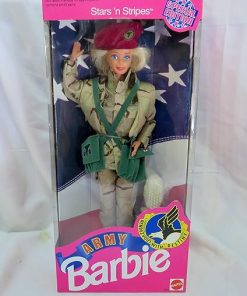 ARMY BARBIE DOLL Special Edition STARS ‘n STRIPES w Army Outfit & More (1992)