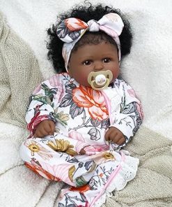 DreamyDolly Reborn Baby Dolls Black Girl – 20 Inch – African American Girl Brown Eyes – Vinyl Head & Limbs, Soft Cloth Body – Realistic-Newborn Baby Dolls – Real Life Baby Dolls with Gifts Accessories 2