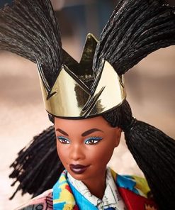 Barbie Collector Jean-Michel Basquiat X Doll with Braids and Crown, Wearing Art-Inspired Suit and Accessories, with Doll Stand and Certificate of Authenticity 2