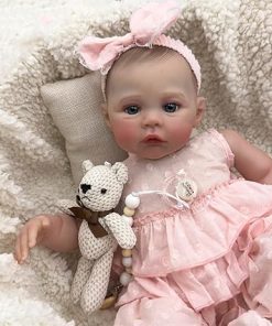 Zero Pam 19 Inch 48 CM Realistic Reborn Baby Dolls Girl, Lifelike Newborn Baby Dolls with Soft Cloth Body Cute Newborn Toddler Doll with Accessories for Kids Age 3+ 2