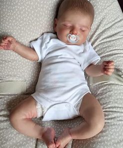 Wamdoll 19 Inches Real Baby Size Painted Hair Rooted Eyelashes Sleeping Lifelike Reborn Baby Dolls Realistic Newborn Baby Dolls Crafted in Soft Touch Weigthed Cloth Body