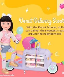 Glitter Girls by Battat – Donut Delivery Scooter – Toy Car, Bike, and Vehicle Accessories for 14-inch Dolls – Ages 3 and Up (GG57020C1Z) , Pink 2