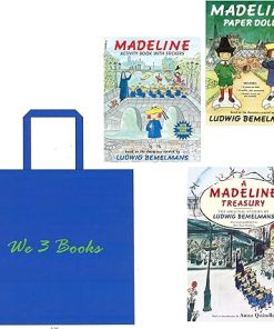 Madeline Gift Set of Ludwig Bemelmans 6 Story Collection, Madeline and Pepito Paper Dolls, Activities with Stickers, and Gift Book Bag (Encourage Young Girls to be Fearless, Independent, Confident) 2