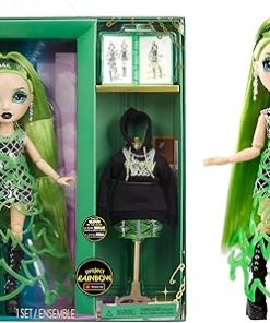 Rainbow High Fantastic Fashion Jade Hunter – Green 11” Fashion Doll and Playset with 2 Complete Doll Outfits, and Fashion Play Accessories, Great Gift for Kids 4-12 Years Old