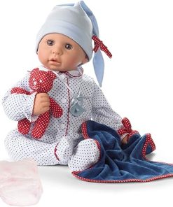 Gotz Cookie 19″ Soft Baby Boy Doll with Brown Sleeping Eyes & Accessories for Ages 3 and Up