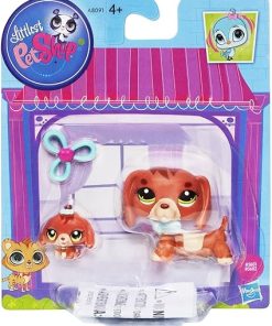 Hasbro Littlest Pet Shop LPS Dachshund Dog & Baby Figure