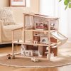 ROBUD Wooden Dollhouse for Kids Girls, Pretend Play Toy Gift for 3 4 5 6 Years Old Girls Boys 4 ROBUD Wooden Dollhouse for Kids Girls, Pretend Play Toy Gift for 3 4 5 6 Years Old Girls Boys 4