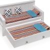 Badger Basket Sofa Daybed with Trundle for 18-Inch Dolls Featuring Complete Bedding Set, Perfect for Imaginative Play and Sleepovers
