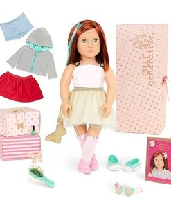 Our Generation – 46 cm Butterfly Fashion Starter Doll – Combi – Red Hair & Green Eyes – 3 Outfits & Styling Accessories in Gift Box – Pretend Play – Toys for Kids Ages 3+