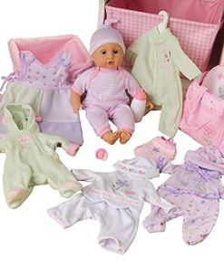 Constructive Playthings Diverse Baby Dress and Play Collection Equipped with 6 Outfits, Diaper Bag and Accessories for Ages 3 Years and Up 2