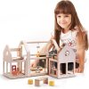 Miniature hanging chair 1:6 scale, stylish wicker dollhouse furniture. Swing 4