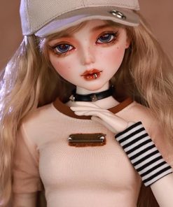 Hand-Painted BJD Doll 1/3: Freckles and Lip Ring, 22.8 Inches, Exquisite Makeup ﻿