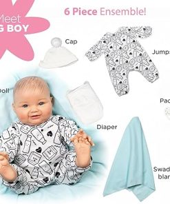 Paradise Galleries 22 Inch Realistic Reborn Baby Boy Doll with Soft Chunky Cheeks in Adorable Blue Outfit and Accessories – Big Boy 2
