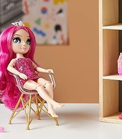 Rainbow High Jr High Series 2 Stella Monroe- 9″ Fuchsia Pink Posable Fashion Doll with Designer Accessories and Open/Close Backpack. Great Toy Gift for Kids Ages 6-12 Years Old & Collectors 2