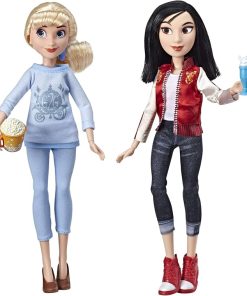 Disney Princess Ralph Breaks The Internet Movie Dolls, Cinderella and Mulan Dolls with Comfy Clothes and Accessories